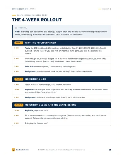Part 6: the 4-week manager rollout